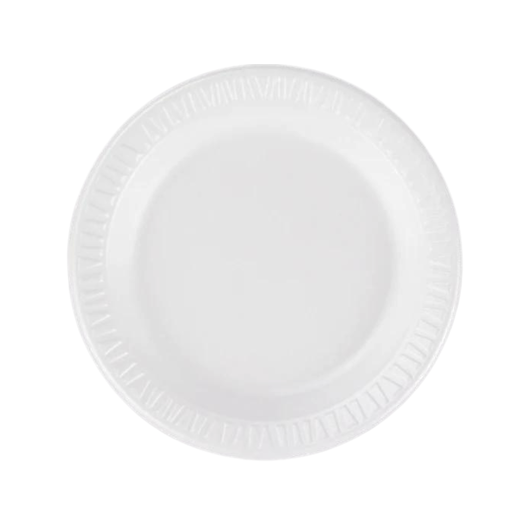 PLATE FOAM WHITE 9" PLAIN REYMA PRODEL-MR-PFR901